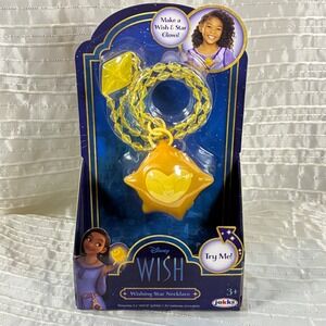 Disney Wish Wishing Star Necklace Light Up Glows Playset Toy Kids 3+